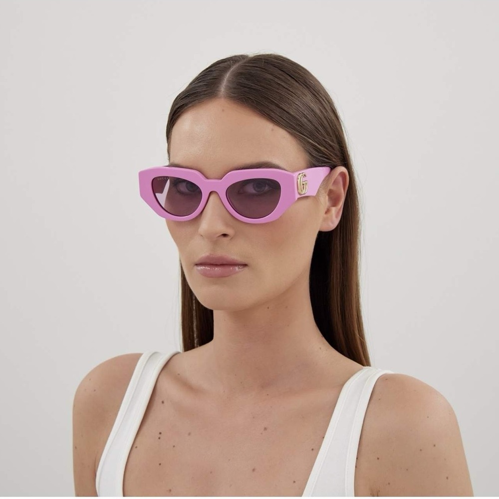 Authentic- NEW GUCCI GG1421S 004 PINK WOMEN SUNGLASSES GUCCI - Picture 9 of 16